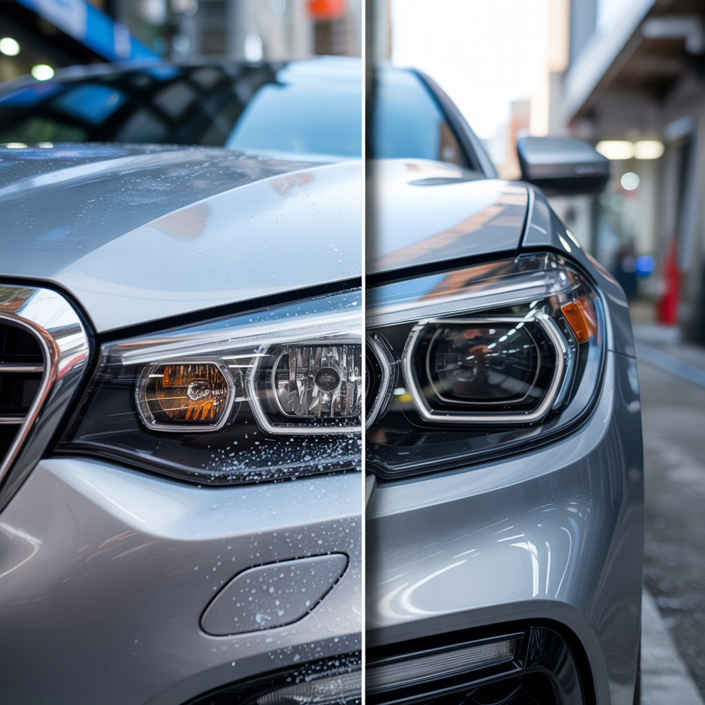 ceramic coating for headlights before and after
